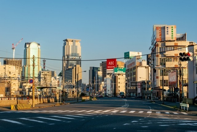中津駅周辺の街並み